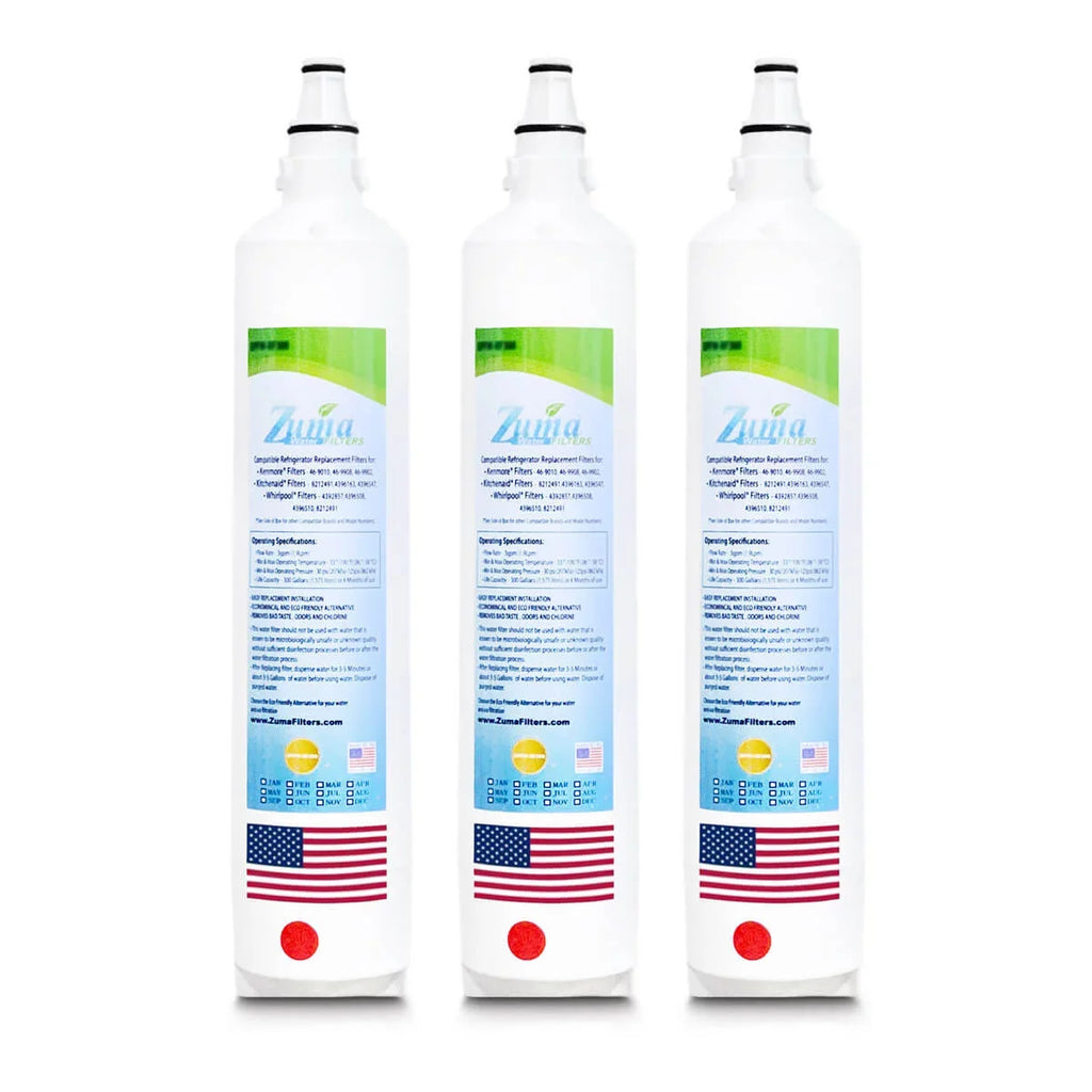 ZUMA Brand , aqua Filters , Model # ZWFZ1-RF750 , suitable with Subzero® BI36UIDSPHRH - 3 Pack - Made in U.S.A.