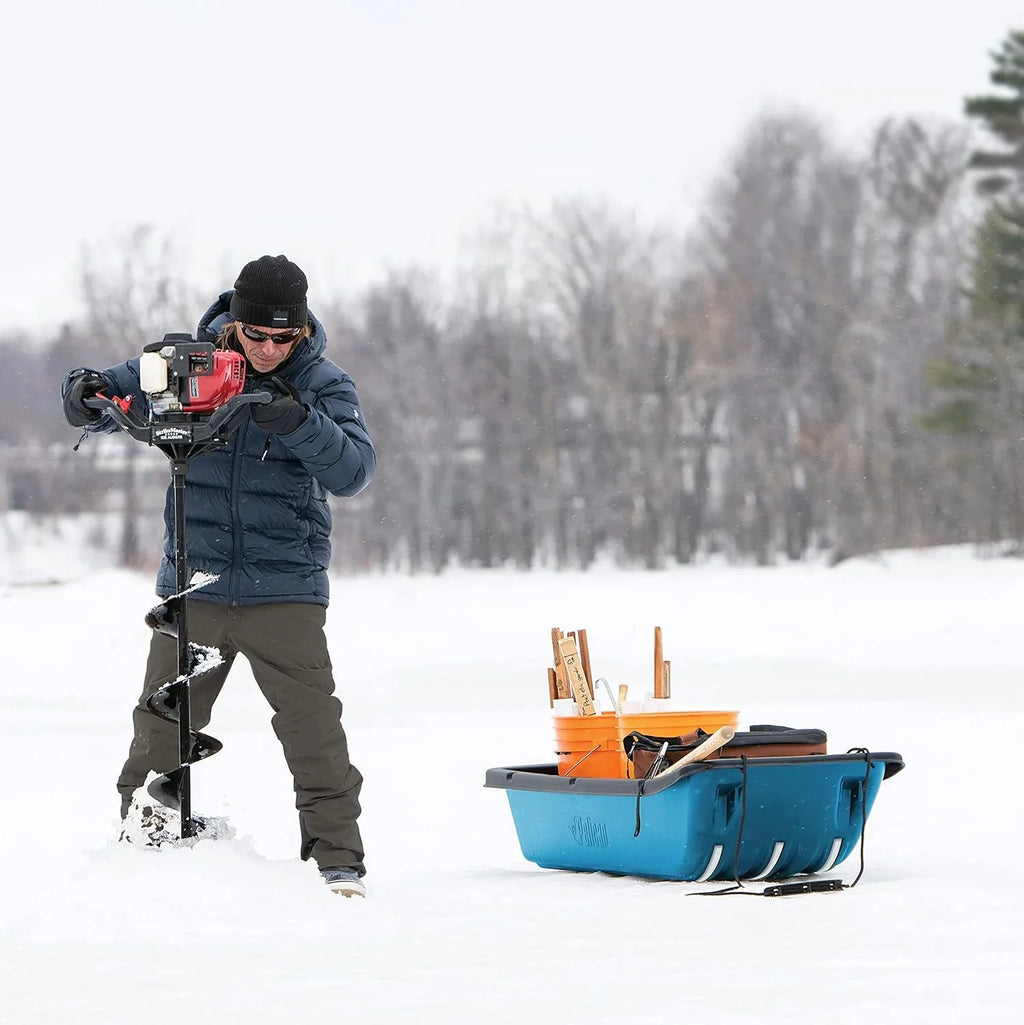 YANPO - Trek 52 Utility Sled - Cyan - Ram-X Runners, Pull Rope and Travel protector - 4 Season Sled - Any Outdoors Activities - Carry Up to 226 lb - Heavy Duty RAM-X Construction - LDT52PA30-0
