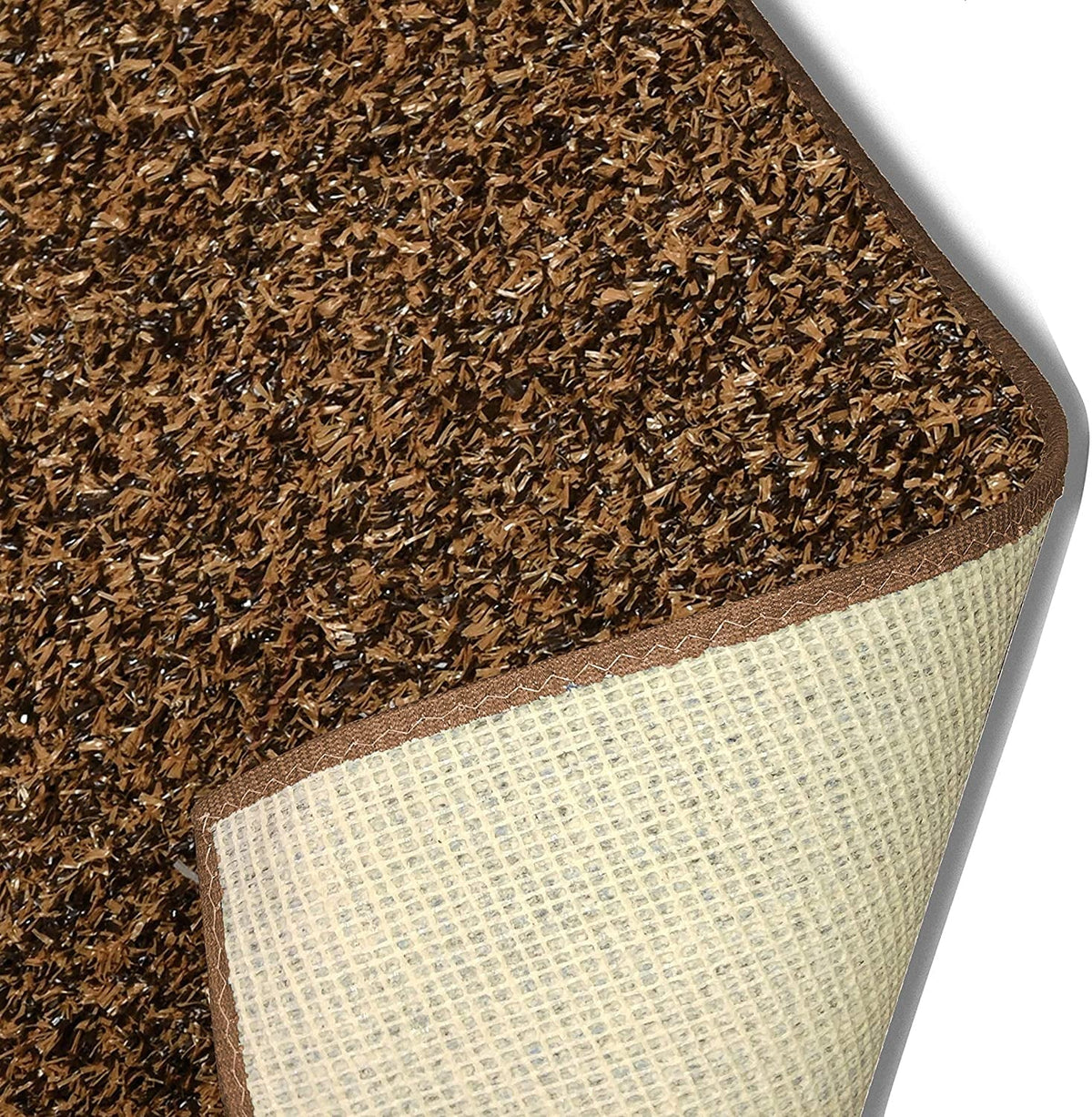 The Look of Grass Without The Maintenance.. 12'x12' Brown Turftime Indoor/Outdoor Artificial Turf Area Rugs, Runners and Doormats