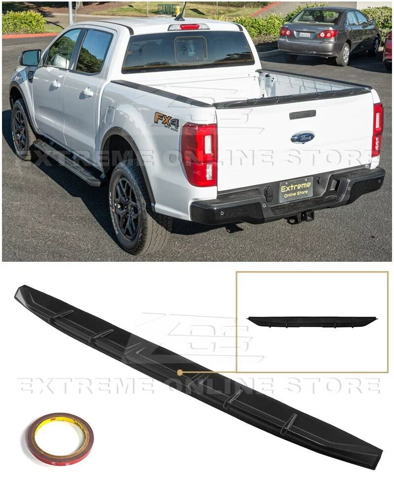 Replacement For 2019-Present  Ranger ALL Models | Street Series ABS Plastic - MATTE BLACK Rear Trunk Lid Wing Tailgate Spoiler