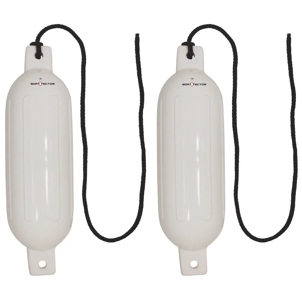 Extreme Max 3006.7201 BoatTector Inflatable Fender Value 2-Pack - 6.5" x 22", White