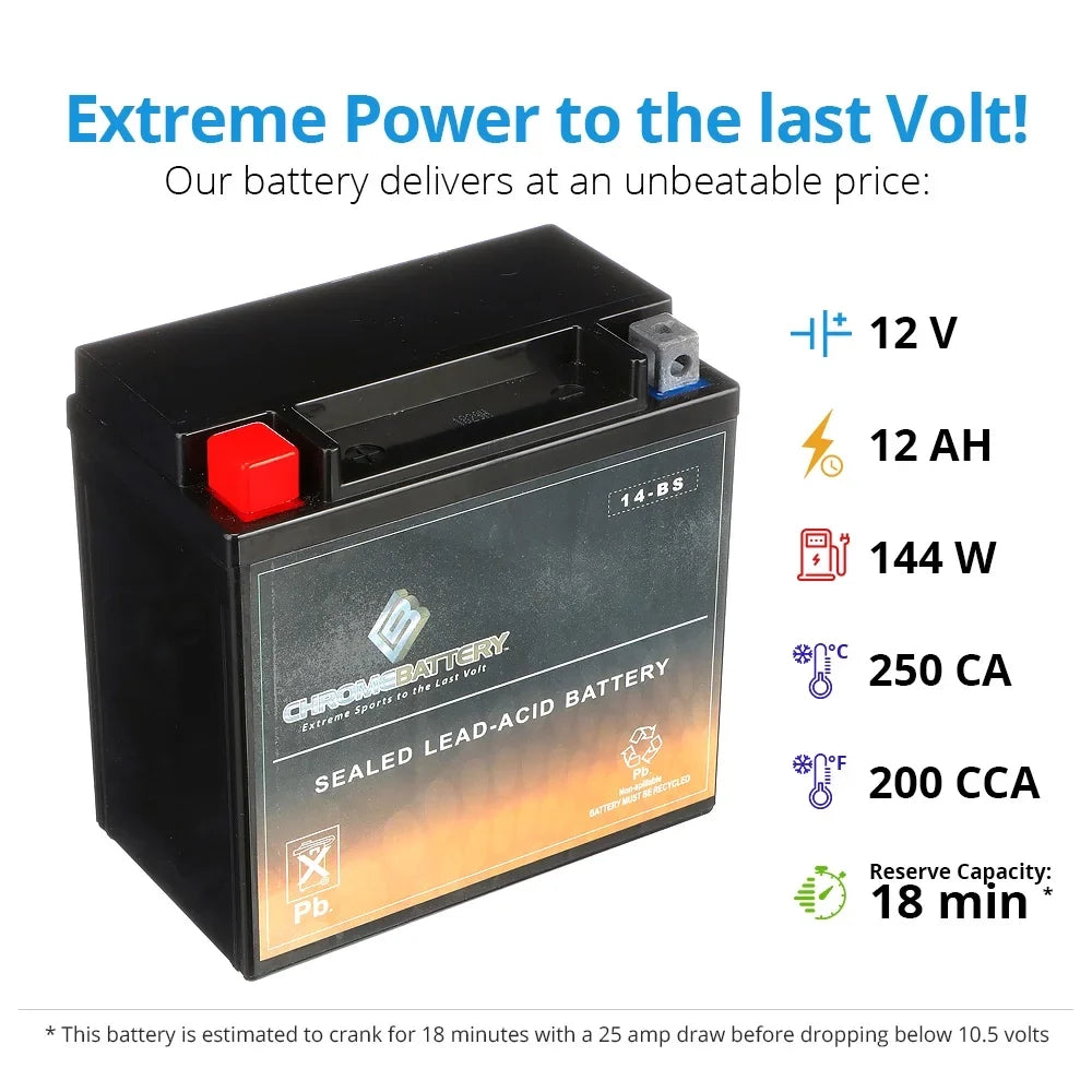 Ytx14-Bs Motorcycle Battery For  R1200Gs 1200Cc Years (2005 - 2013)