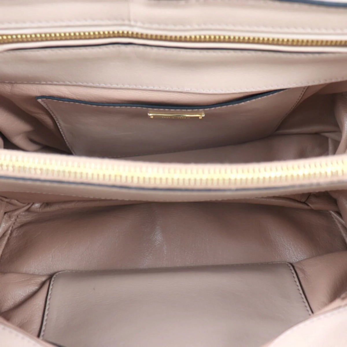 Pre-Owned Miu Miu MIUMIU handbag RN1079 leather CAMMEO pink beige 2WAY (Good)