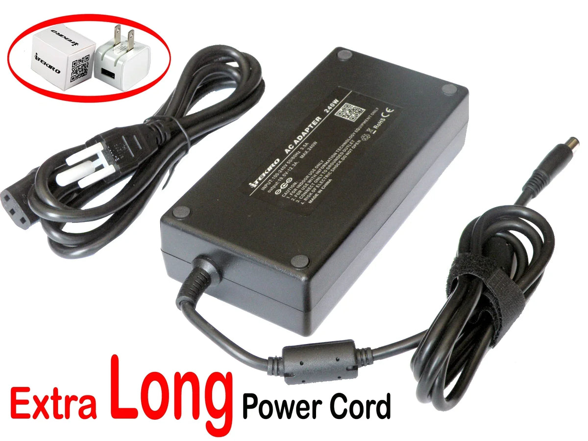 iTEKIRO 240W AC Adapter for  0CN072 0DT878 0PN402 330-0722 CN072 DT878 PN402 DA230PS0-00 HA230PS0-00;  XPS M1730, G3 G5 G7 15 17 SE 5505; PP06XA; Alienware 14 15 17 m14 m14x m15 m15x m17 m17x