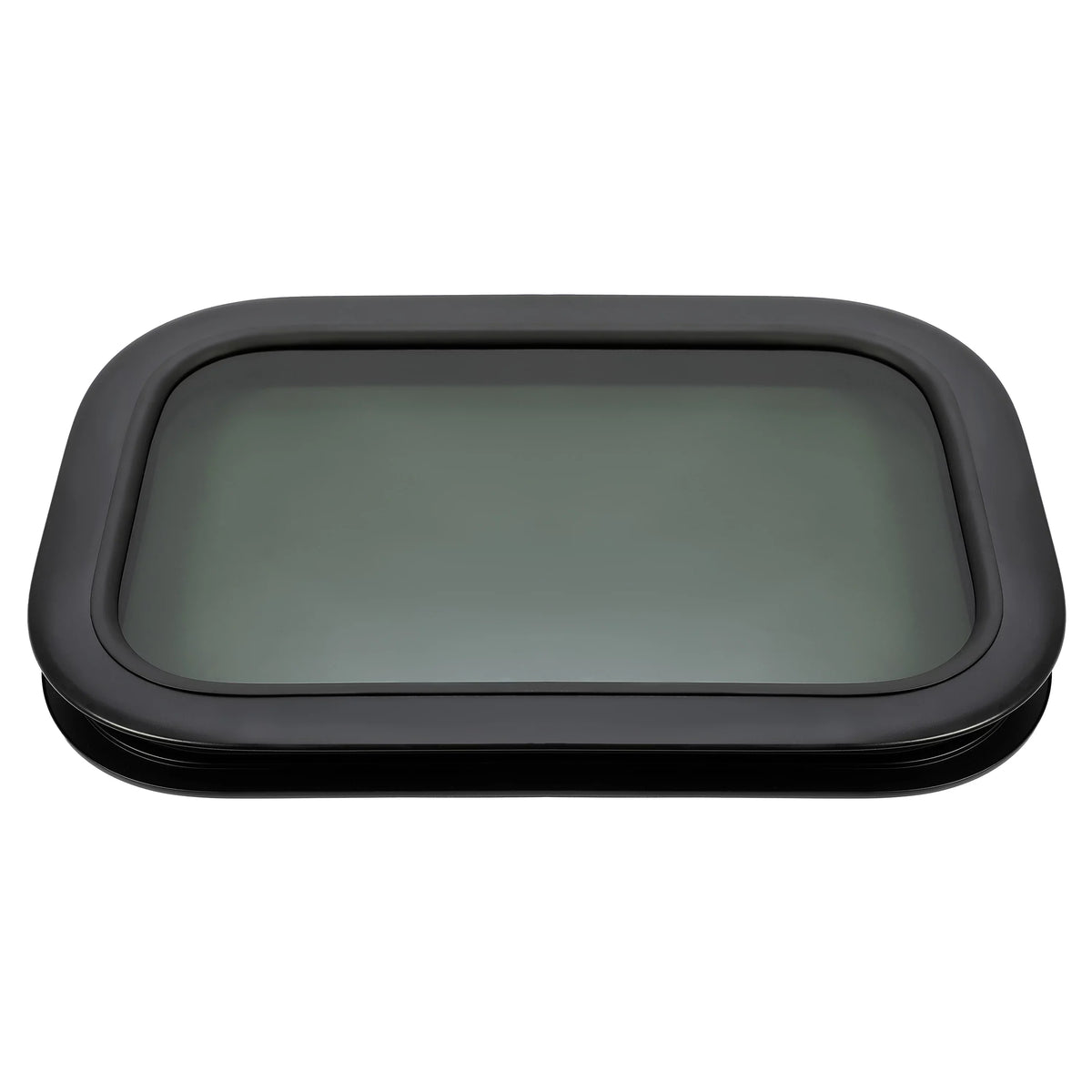Kojem RV Window Black Universal for Camper Vertical Trailer Rip-Up Cargo Powder Coated Glass Steel
