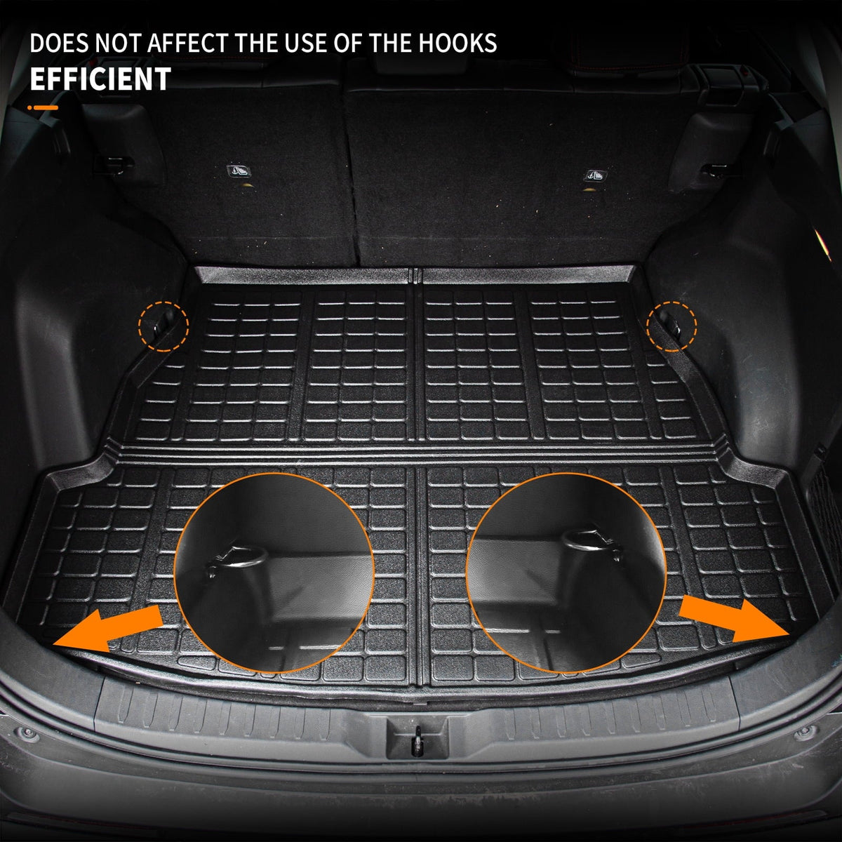 Fit 2019 2020 2021 2022 2023  Rav4 Trunk Mat TPE Cargo Liner All elements Rubber Mat  Rav4 Accessories (Rear Trunk Mat)
