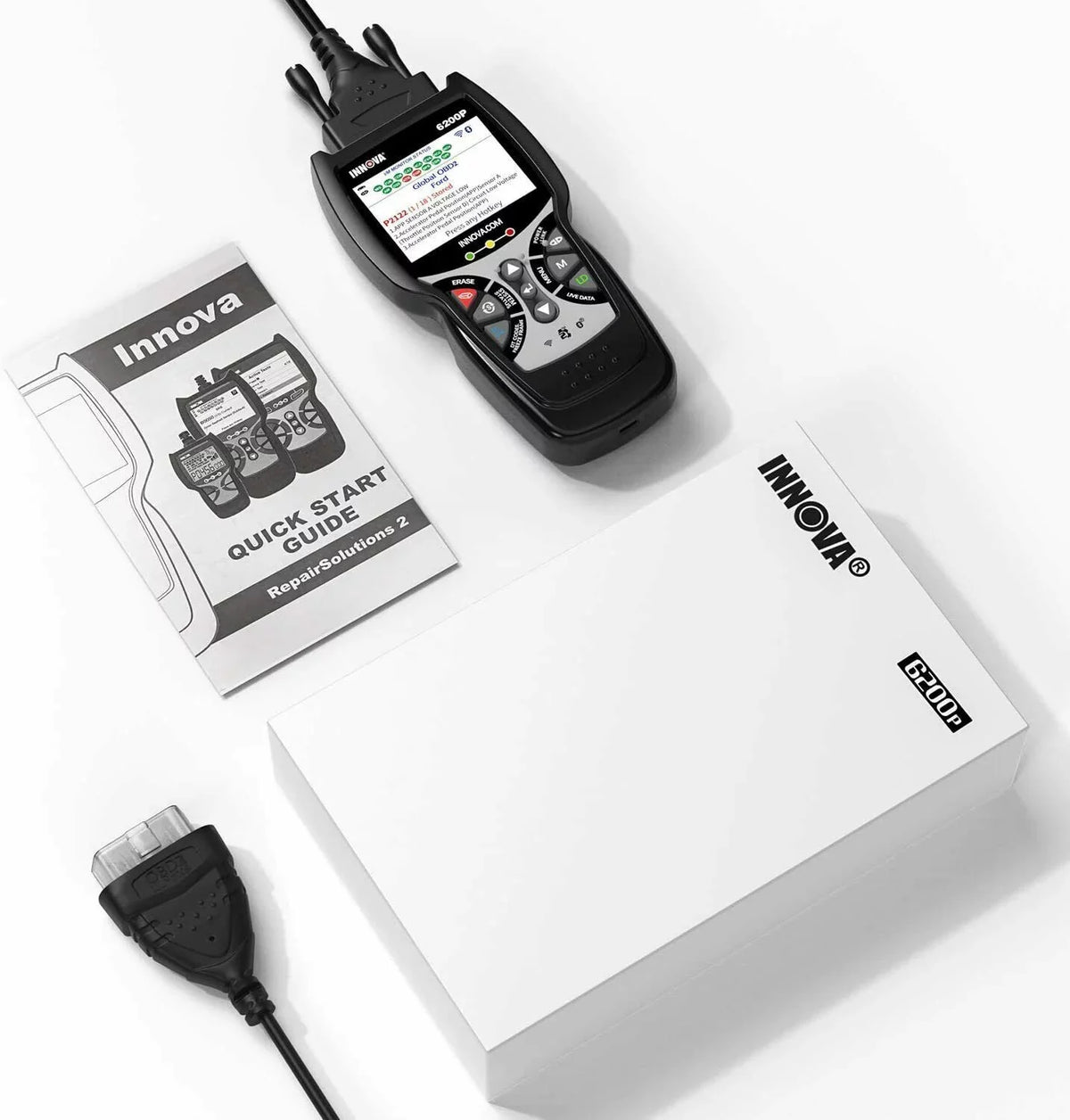 INNOVA 6200P OBD2 Scanner Code Reader Full System ABS SRS Battery Registratio Oil Bluettoth Diagnostic Tool