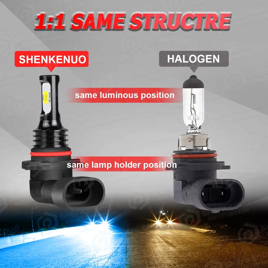FZPJJNB 9005+H8/H9/H11 for  Explorer 2011-2015 Ice Blue Led Headlights Bulb Fog Light,HKL,C07