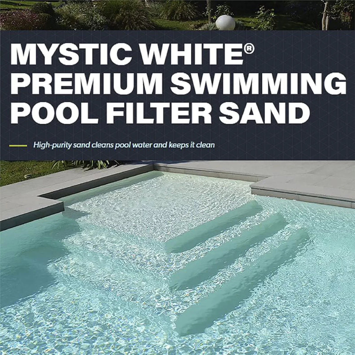 Silica 50lbs Mystic White II Swimming Pool Filter Sand, White (2 Pack). U.S