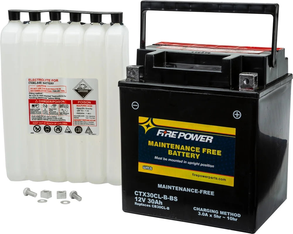Fire Power Maintenance Free Battery CTX30CL-B-BS appropriate With Sea-Doo Wake 155 2005-2015