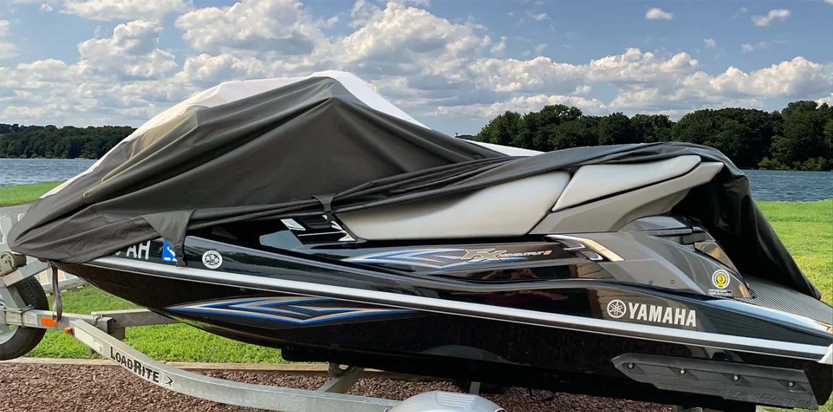 SUPER HEAVY-DUTY TOP OF THE LINE JETSKI wrap matching for Yamaha 760 1996-1997 Wave Blaster Jet Ski PWC shield 1-2 Seater