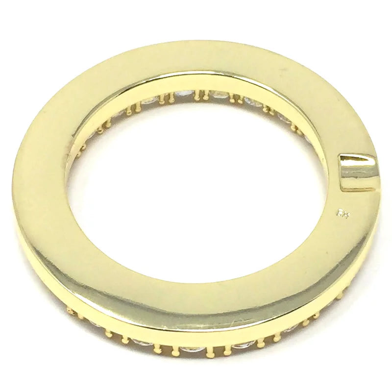 Solid Stainless Steel 14K Yellow Gold Finish Simulated Diamonds Rolex Watch Custom Bezel 32mm Insert shield Case