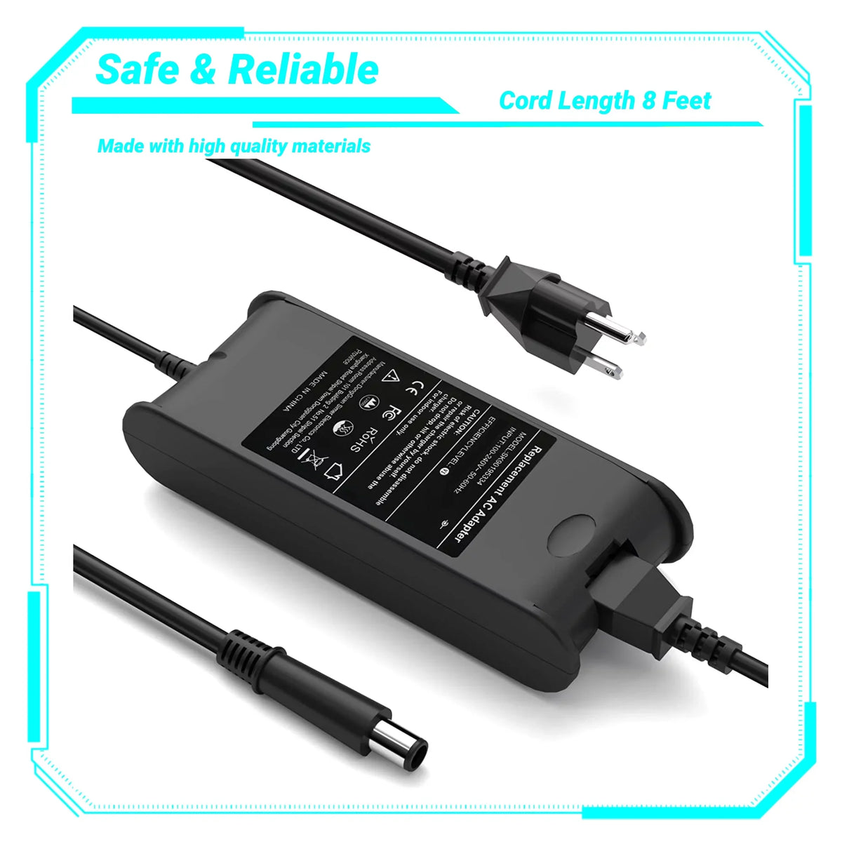 KONKIN BOO appropriate 90W AC Power Adapter Charger Replacement for  Latitude E4310, P05G, E5400, PP32LA, E5410, P06G, E5510, P05F, E6400 Xfr, U315K,E6410 Atg,PP08L,P02T Laptop Notebook Computers