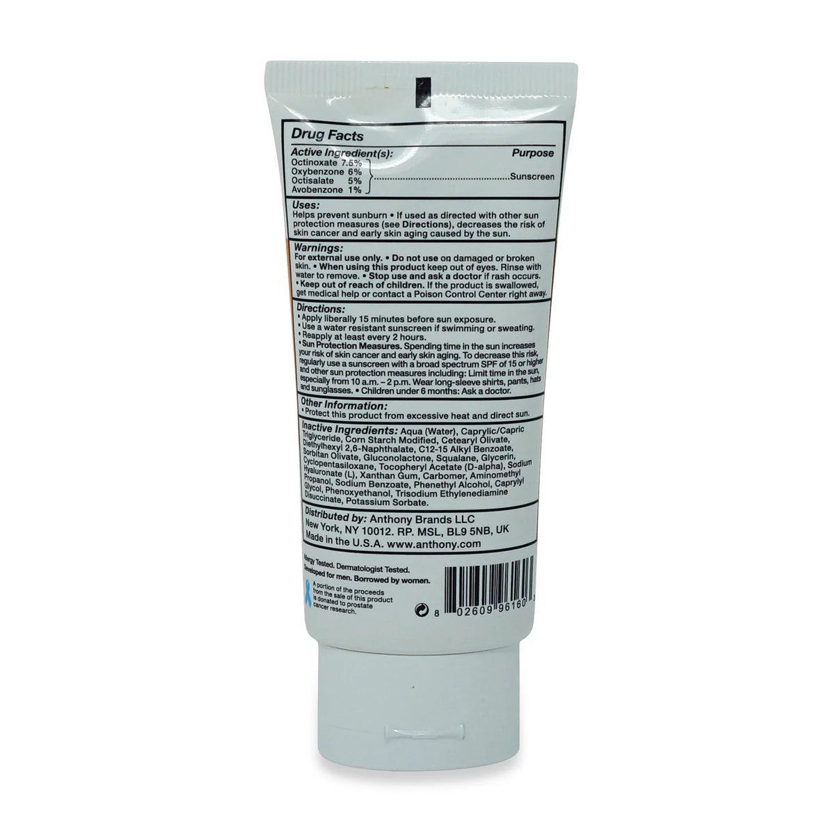 Anthony Day Cream Broad Spectrum Sunscreen SPF 30 3 oz