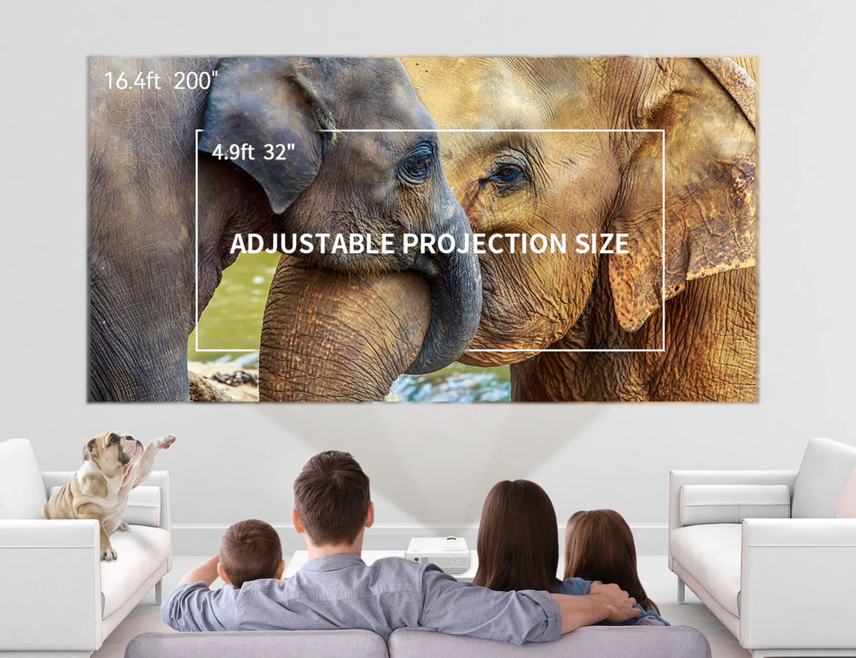 VANKYO Leisure 3 1080P Supported Mini Projector with 65000 Hours Lamp Life, LED Portable Projector Support 200'' Display, appropriate with TV Stick, PS4, HDMI, VGA, TF, AV and USB (White)