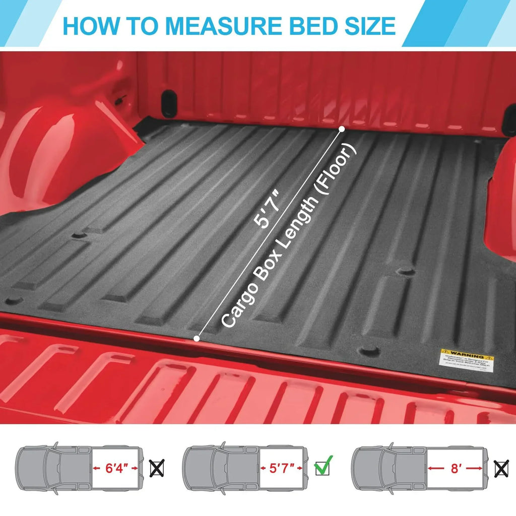 5.7Ft Hard Tri-Fold Pickup Truck Bed Tonneau shield matching with 2009-2023 Fleetside Dodge Ram 1500