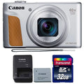 PowerShot SX740 20.3MP 20.3MP HS Digital Camera Silver with 32GB Memory Card