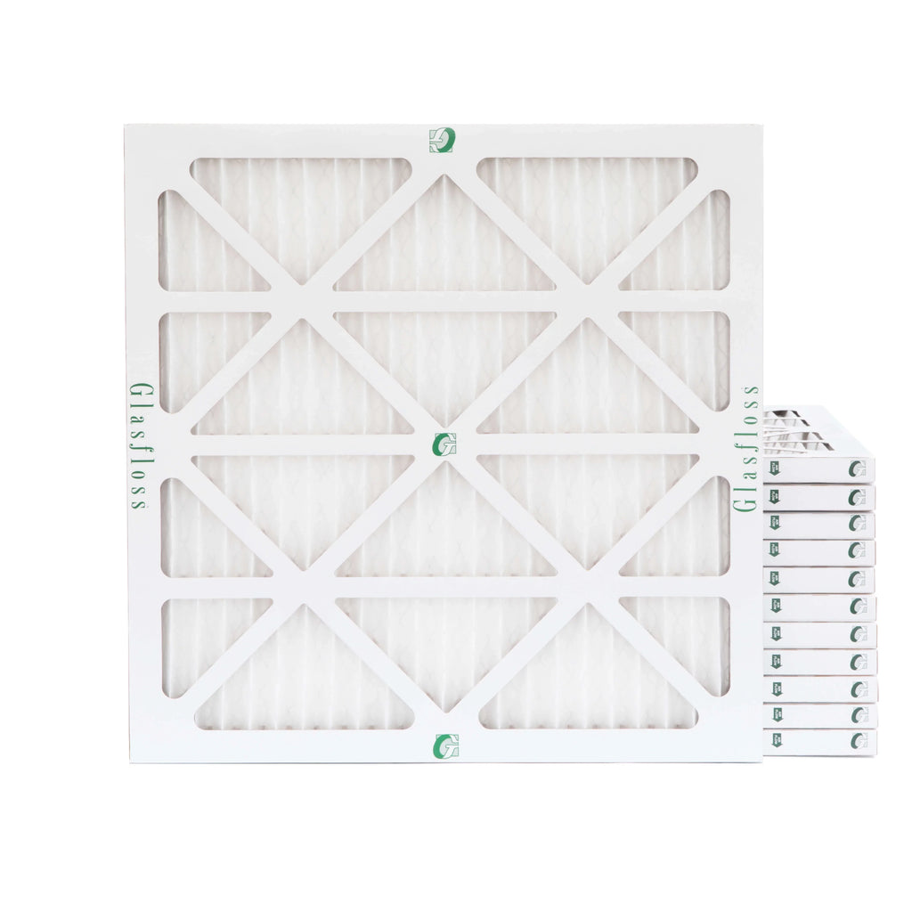 Actual Size: 13-1/2 x 13-1/2 x 7/8. 12 Pack of 14x14x1 MERV 10 Pleated Air Filters by Glasfloss
