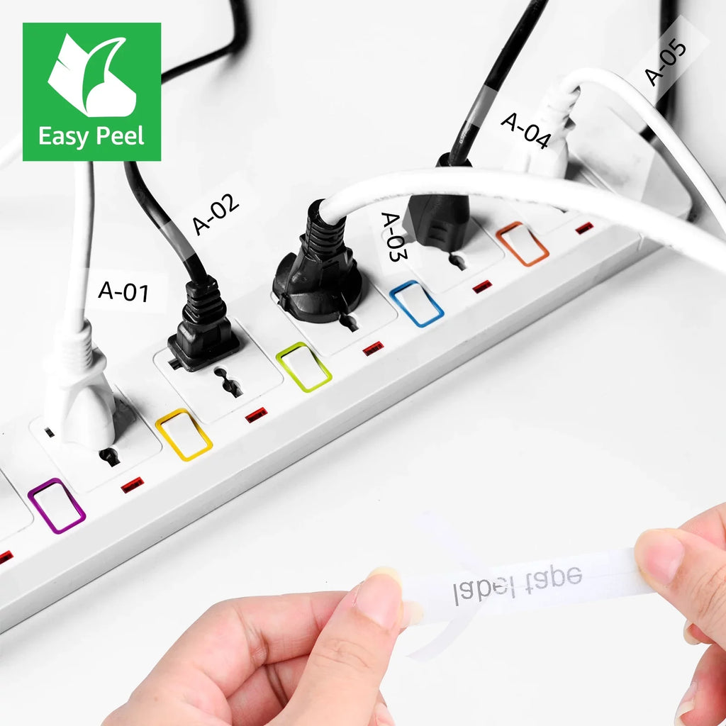 GREENCYCLE 100PK matching for Brother P-touch 12mm x 8m Black on Clear TZ TZe TZe-FX131 TZ-FX131 TZe-131 TZ-131 Flexible ID Cable Wire Label Tape