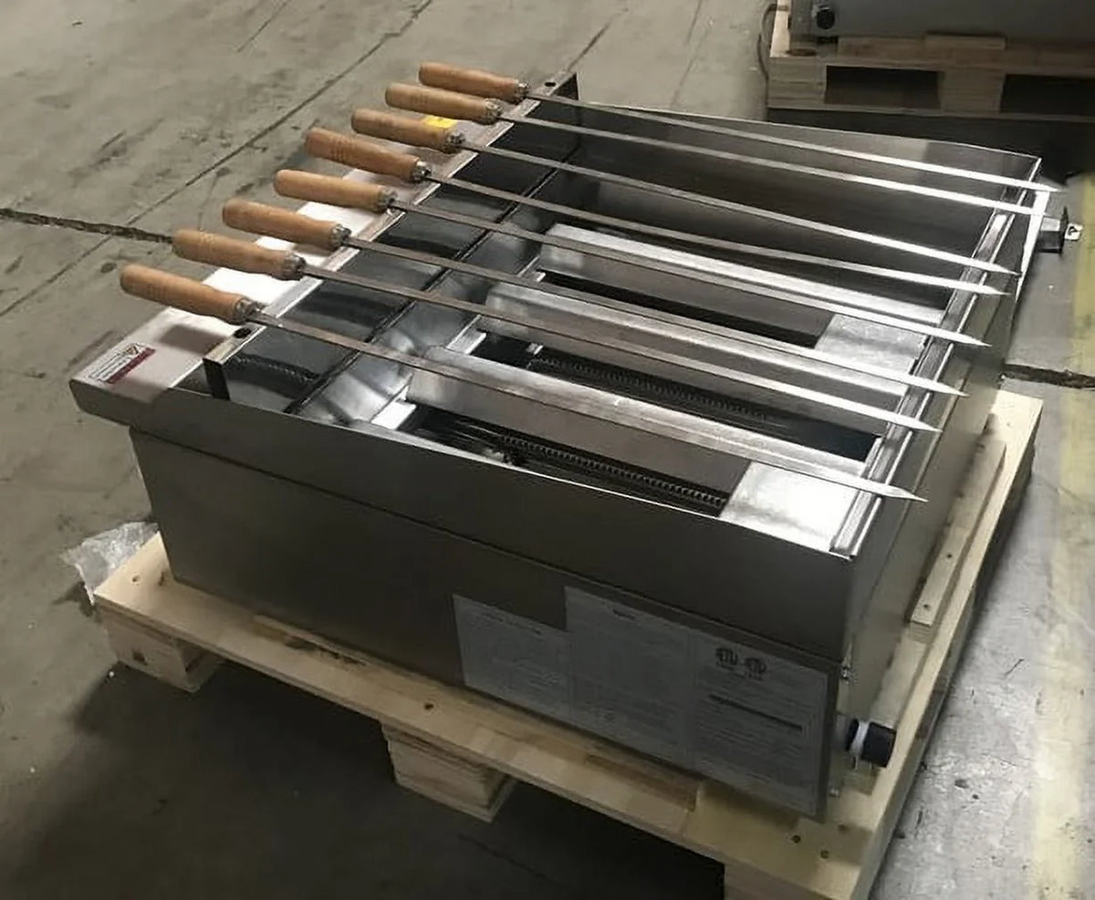 24 ins Natural gas/Propane shish kabab broiler  NSF  SSK24