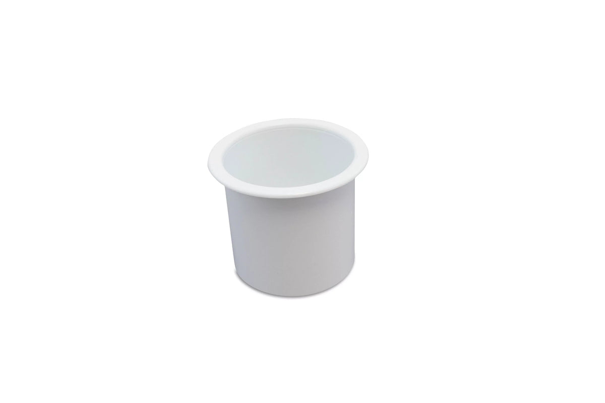 12 Cup Holder Plastic Pocket Recessed Drop In Insert Universal for craft RV Car Truck Sofa Game Table Marine Pontoon Motorhome Camper White