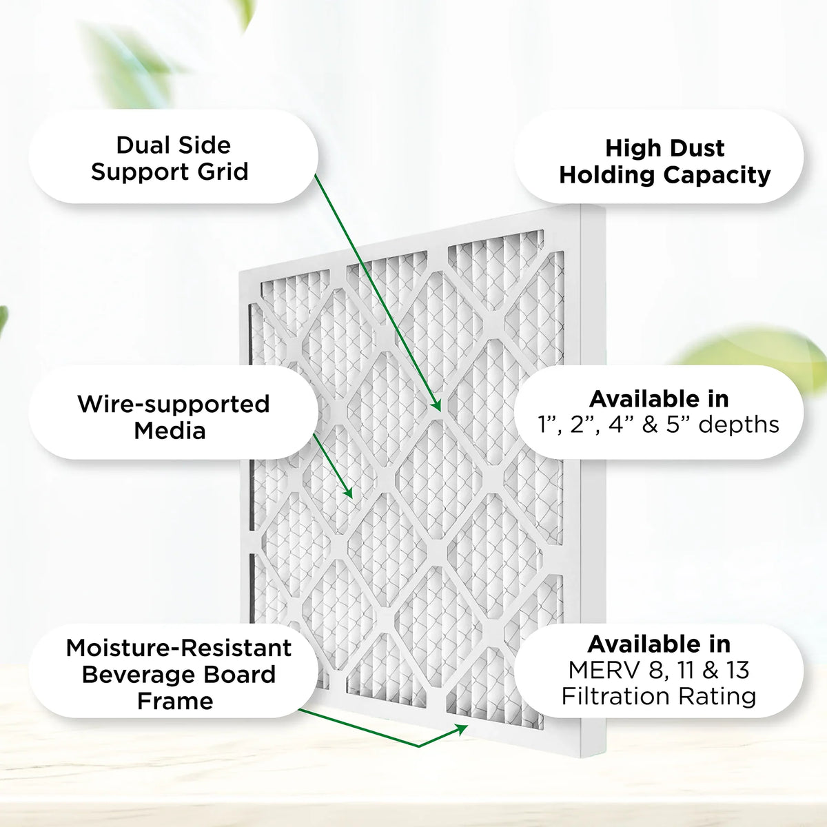 Actual Size: 21-3/4 x 21-3/4 x 3/4. Case of 12. 22x22x1 MERV 11, MPR 1000 Pleated AC Furnace 1" Air Filters by Pamlico