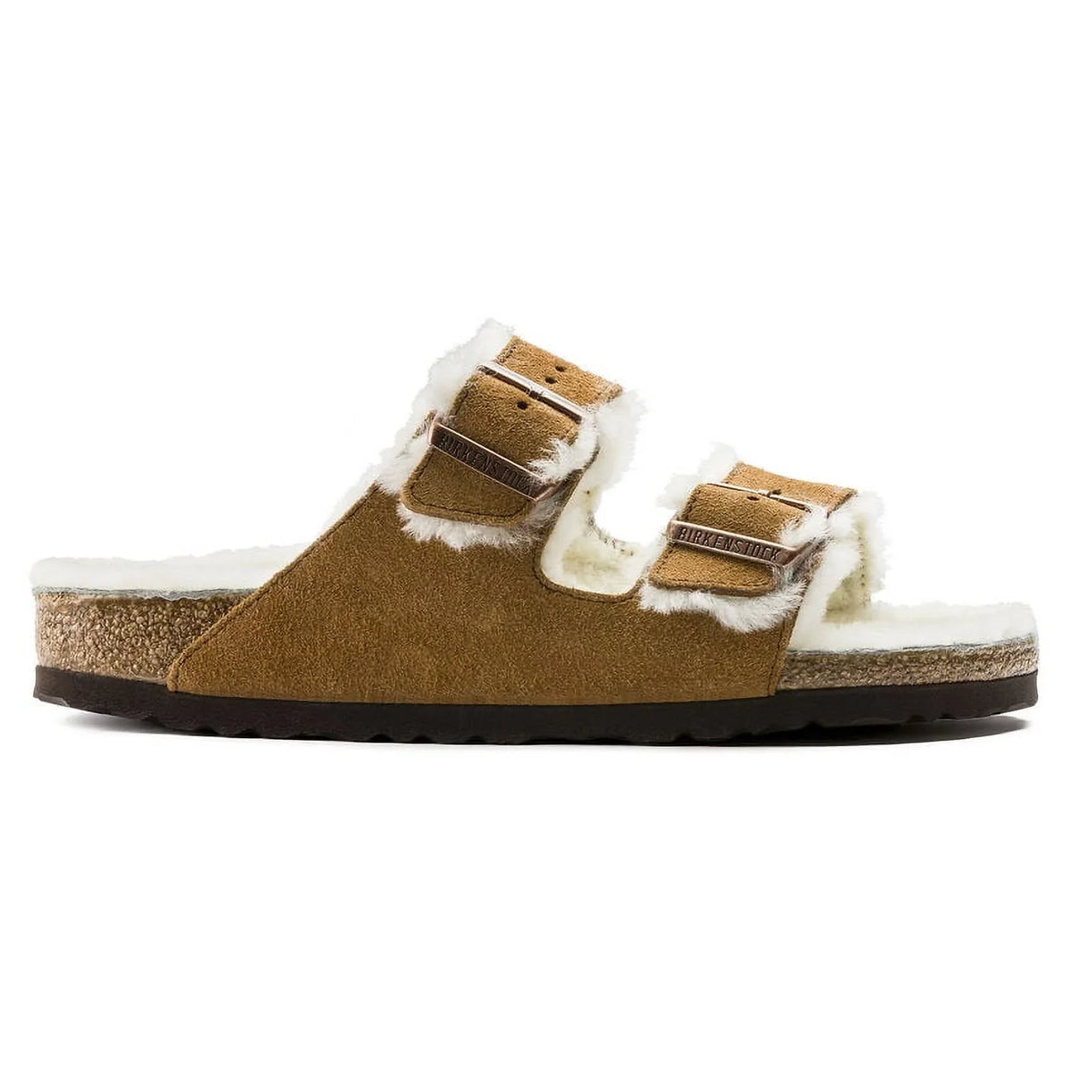 BIRKENSTOCK Unisex Arizona Shearling Mink Suede/Natural Shearling - 1001128