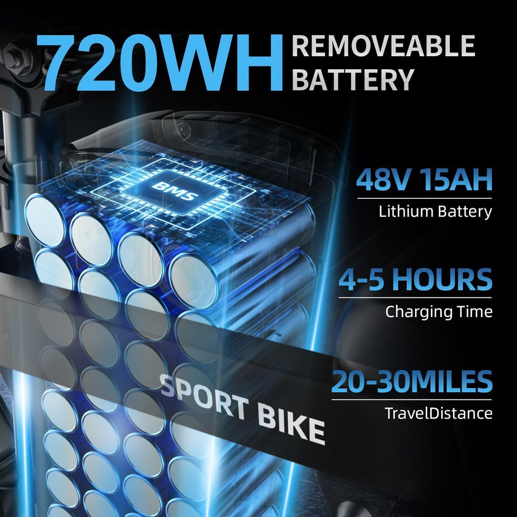 2024 Folding Ebike 14" 400W 48V Electric Bike Bicycle for Adult 15Ah-City Toofly