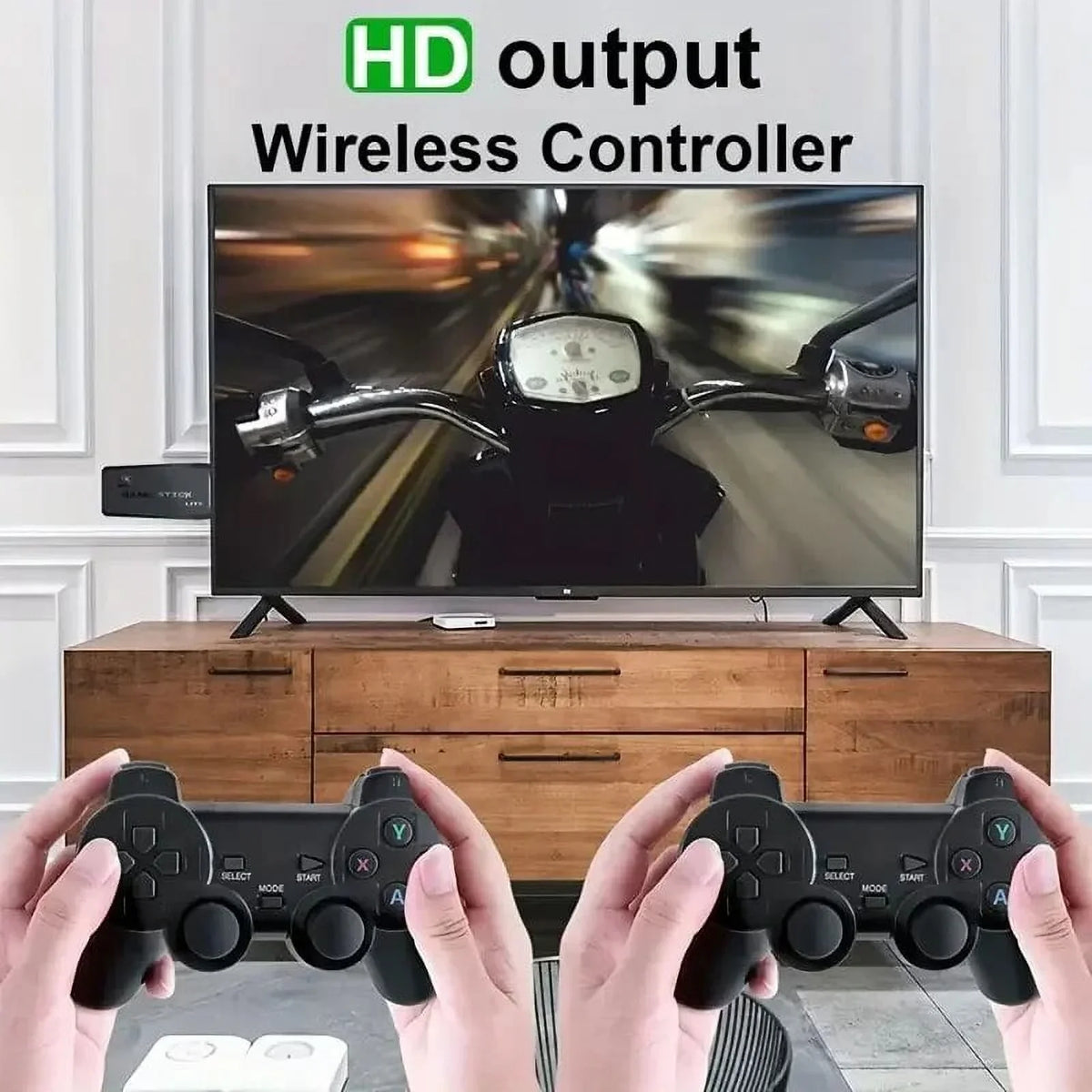4K HD M8 TV Game Stick Video Game Console With 20000 Classic Games For PS1/FC/GBA/MAME/MD 12 Emulators 2.4G Wireless Controller
