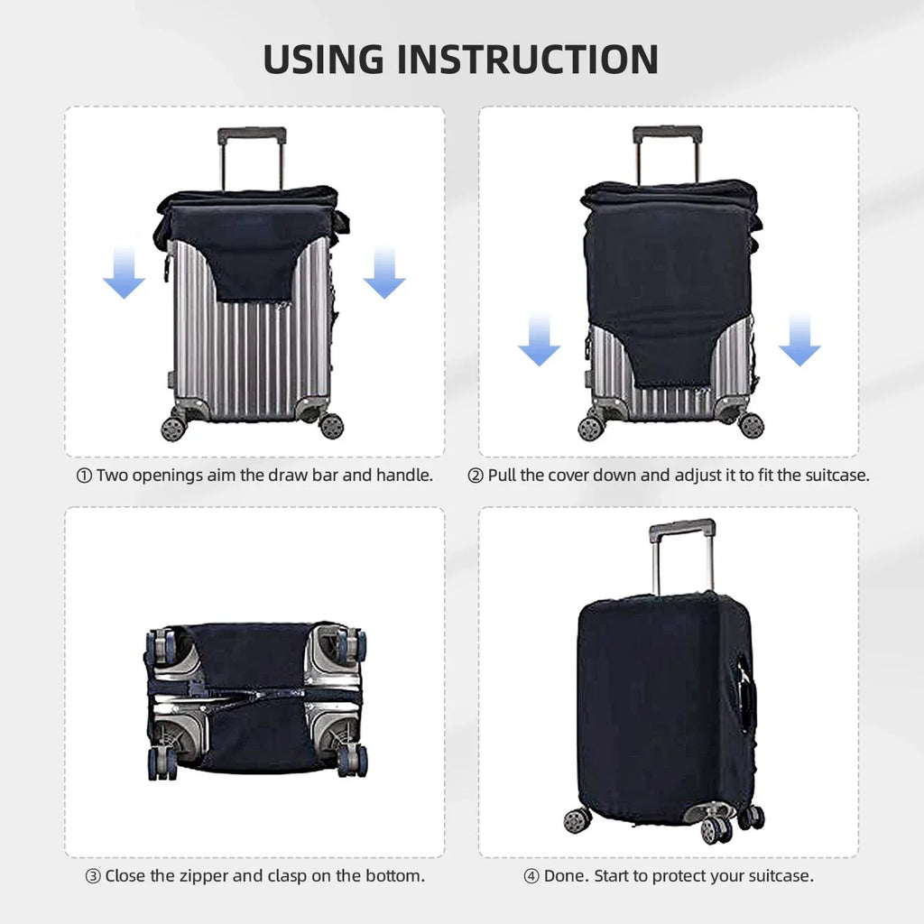 Bingfone Panda Flying In The Sky Between Clouds And Star Luggage wrap Washable Suitcase shield Protector Anti-Scratch Suitcase wrap Fits 18-32 Inch Luggage