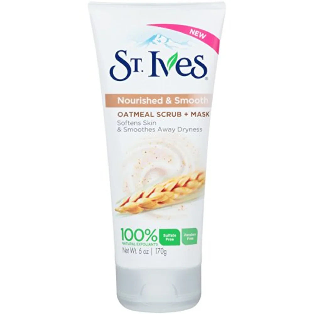 Ives Nourished and Smooth Scrub and Mask, Oatmeal 6 oz. Pack of (4) St