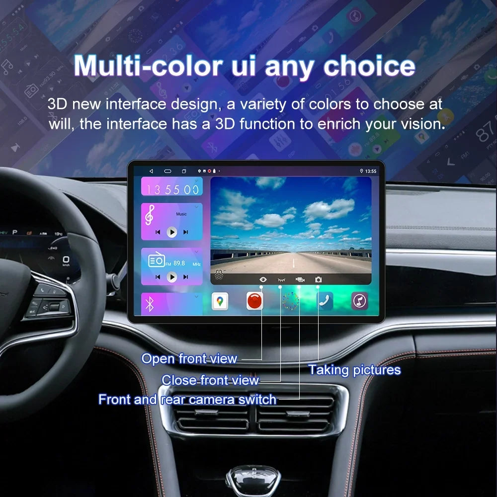 13.3" Android 12 Car Radio Stereo for GMC Yukon Chevrolet Chevy Tahoe Suburban 2007-2012 with  CarPlay Android Auto Built in