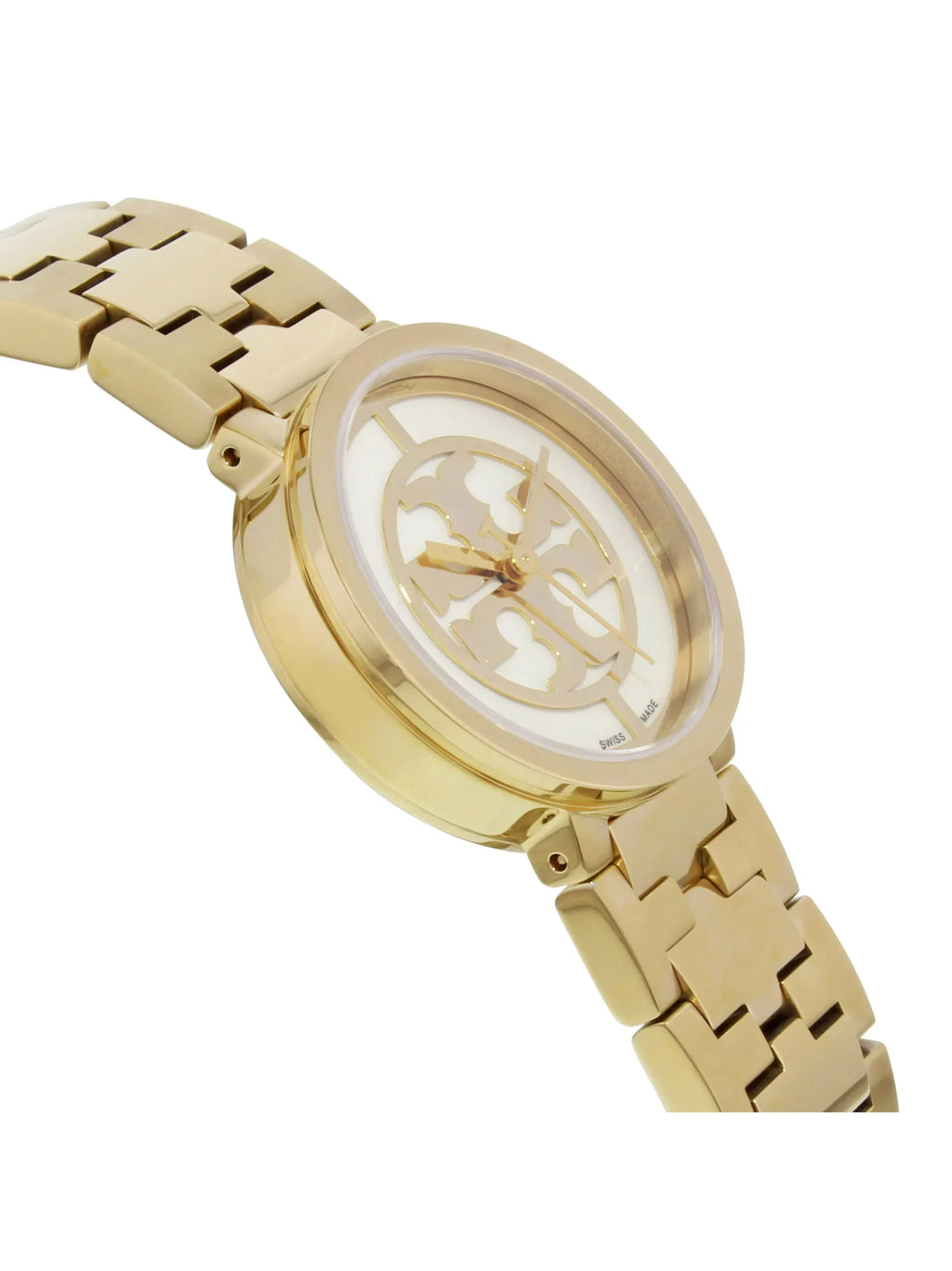 Pre-Owned Tory Burch Reva 21mm Gold Tone Stainless Steel Quartz Ladies Watch TRB4030 (Good)