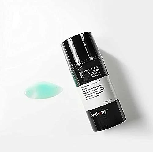 Oz. Anthony Ingrown Hair Treatment for Men (Pack of 2) – Gel Solution to Calm Down Razor Burn – Scar and Redness Eliminator, Bump Removal – 3 Fl