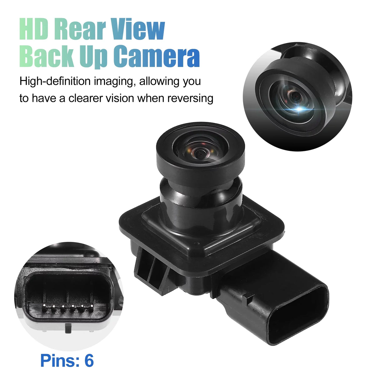 Unique Bargains Car Rear View Camera Back Up Camera Rear Park Assist Reverse Camera for  Transit-150 Transit-250