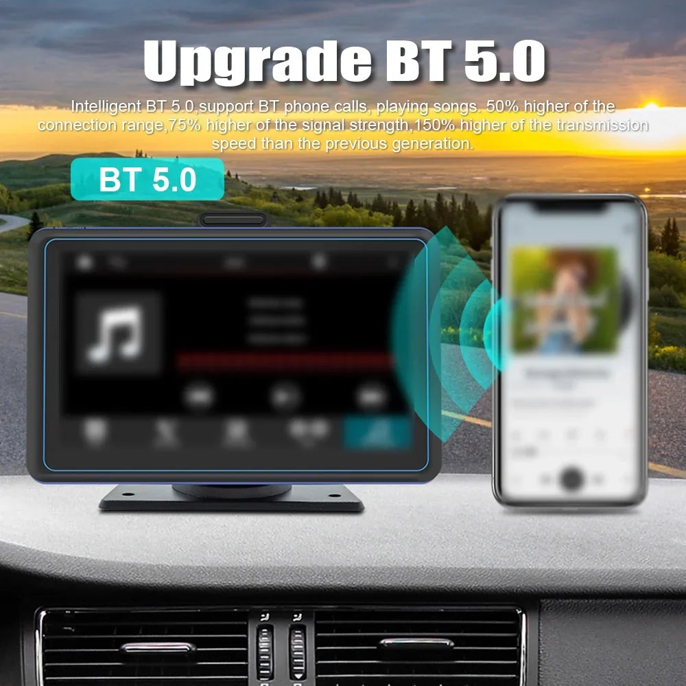 Apexeon Car Stereo,Camera Dual MP5 Player Dual USB Car Audio Portable Car 7'' 720P 5.0  matching Car Stereo 5.0 suitable USB BT Receiver BT 5.0 12 Auto matching Android Stereo 720P Car