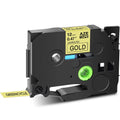 GREENCYCLE 40PK suitable for Brother P-touch Black on Gold 12mm TZ TZe TZe-831 TZ-831 TZ831 TZe831 Laminated Label Tape