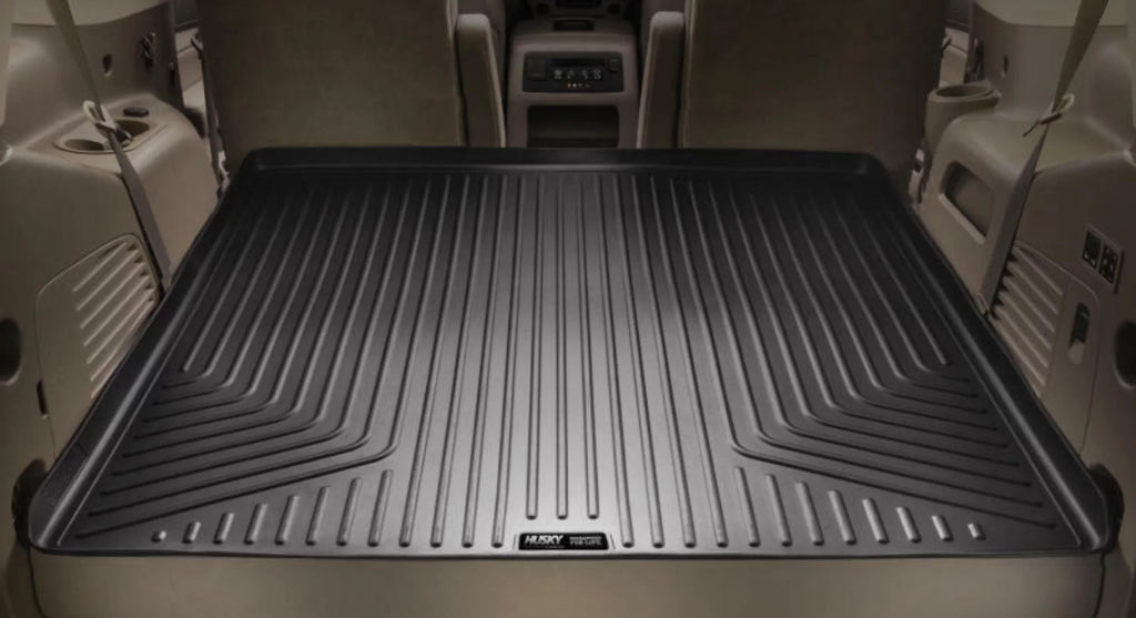 Husky by RealTruck Weatherbeater Series Cargo Liner behind 3rd Row Black suitable with 21 Chevrolet Suburban/GMC Yukon XL appropriate with select: 2021-2023 Cadillac Escalade