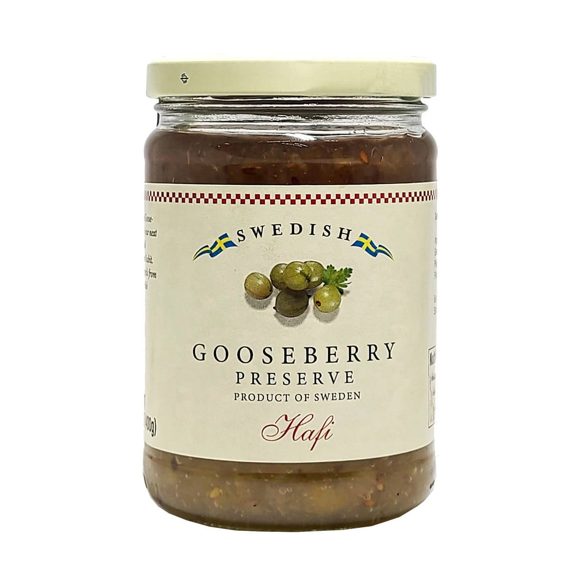 (400 ml) Each with Bonus Modern Stainless Steel Spoon (3-Pc Set). Combo Pack of Hafi Swedish Gooseberry & Swedish Blueberry Preserves 14.1 Oz