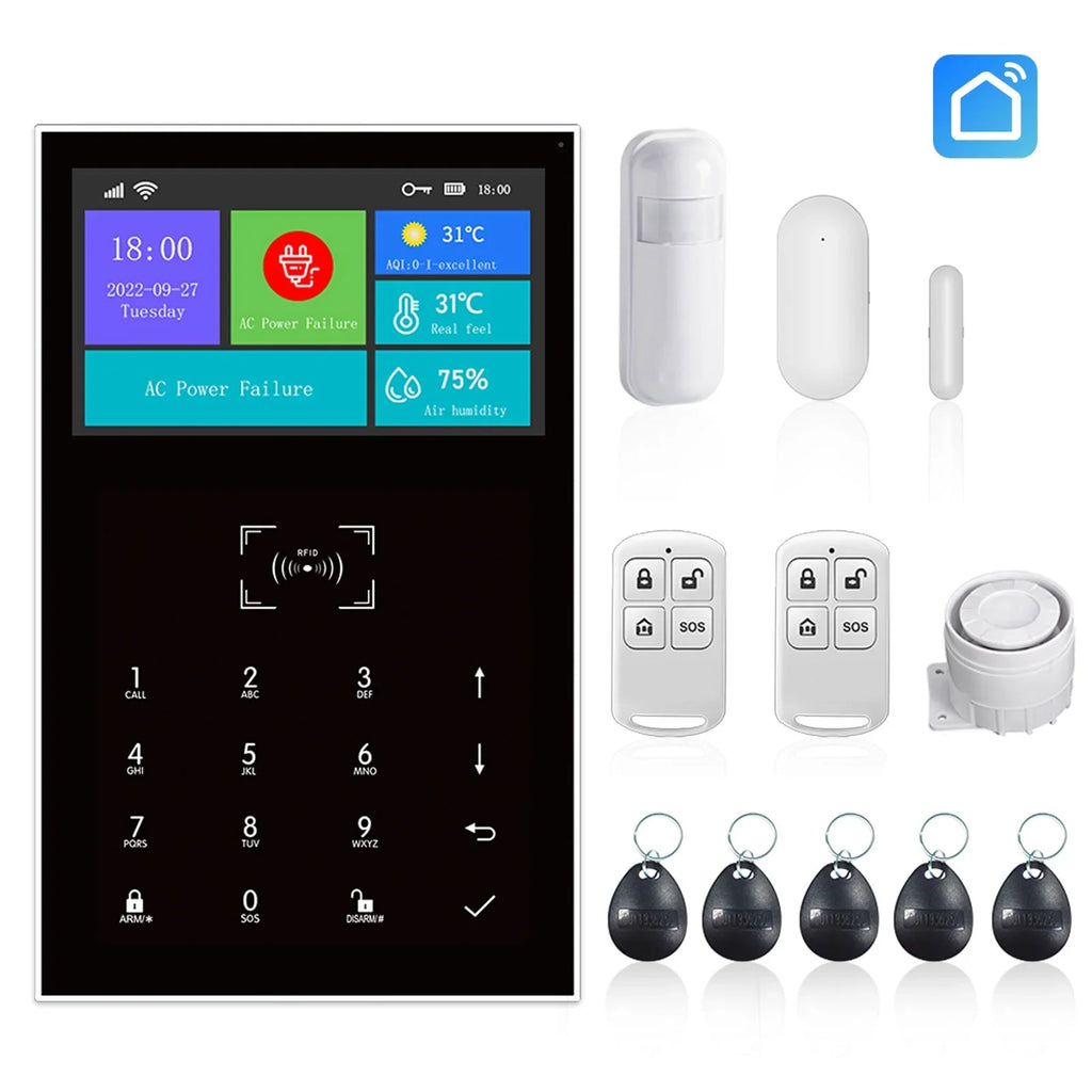 Carevas All Touch USB Screen Wireless WIFI GSM RFID Burglar System Smart Home DIY APP Smart Life