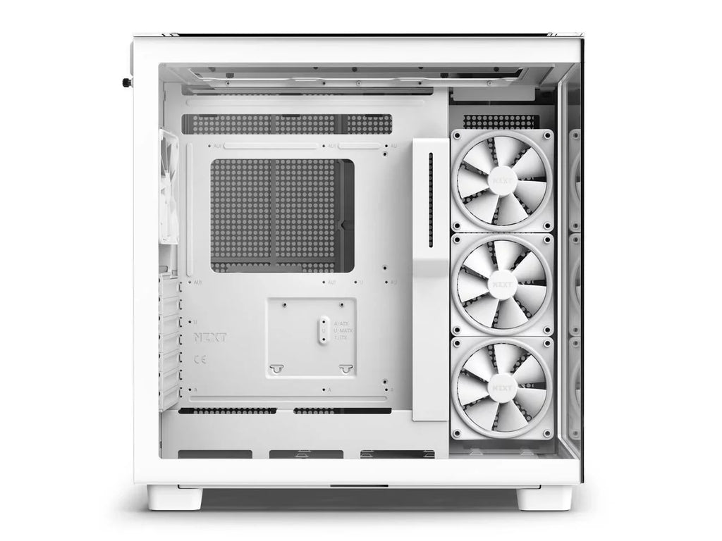 NZXT H9 Elite - All White - CM-H91EW-01 - Premium Dual-Chamber - Mid-Tower - RGB Fans - Case
