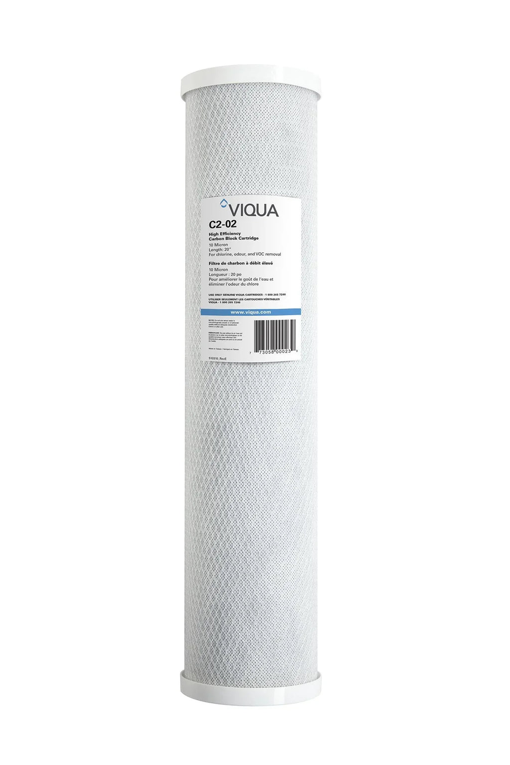 VIQUA C2-02 Whole House 20 x 4.5 Inch 10 Micron Coconut Carbon liquid Filter for VIQUA IHS12-D4, IHS22-D4, and IHS22-E4 Systems