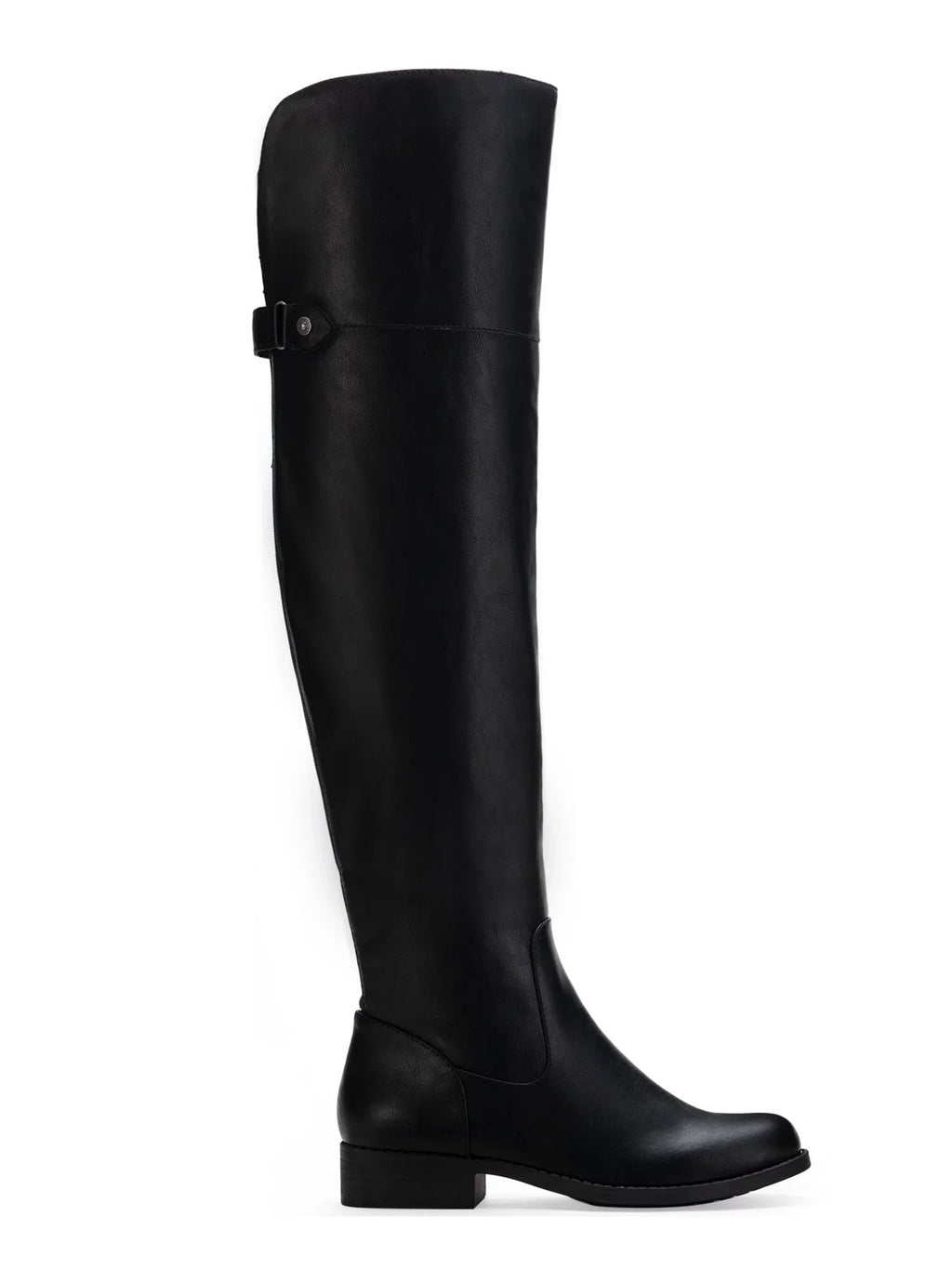 SUN STONE Womens Black Cushioned Gore Stretch Slip impervious Allicce Round Toe Block Heel Zip-Up Dress Boots Shoes 11 M