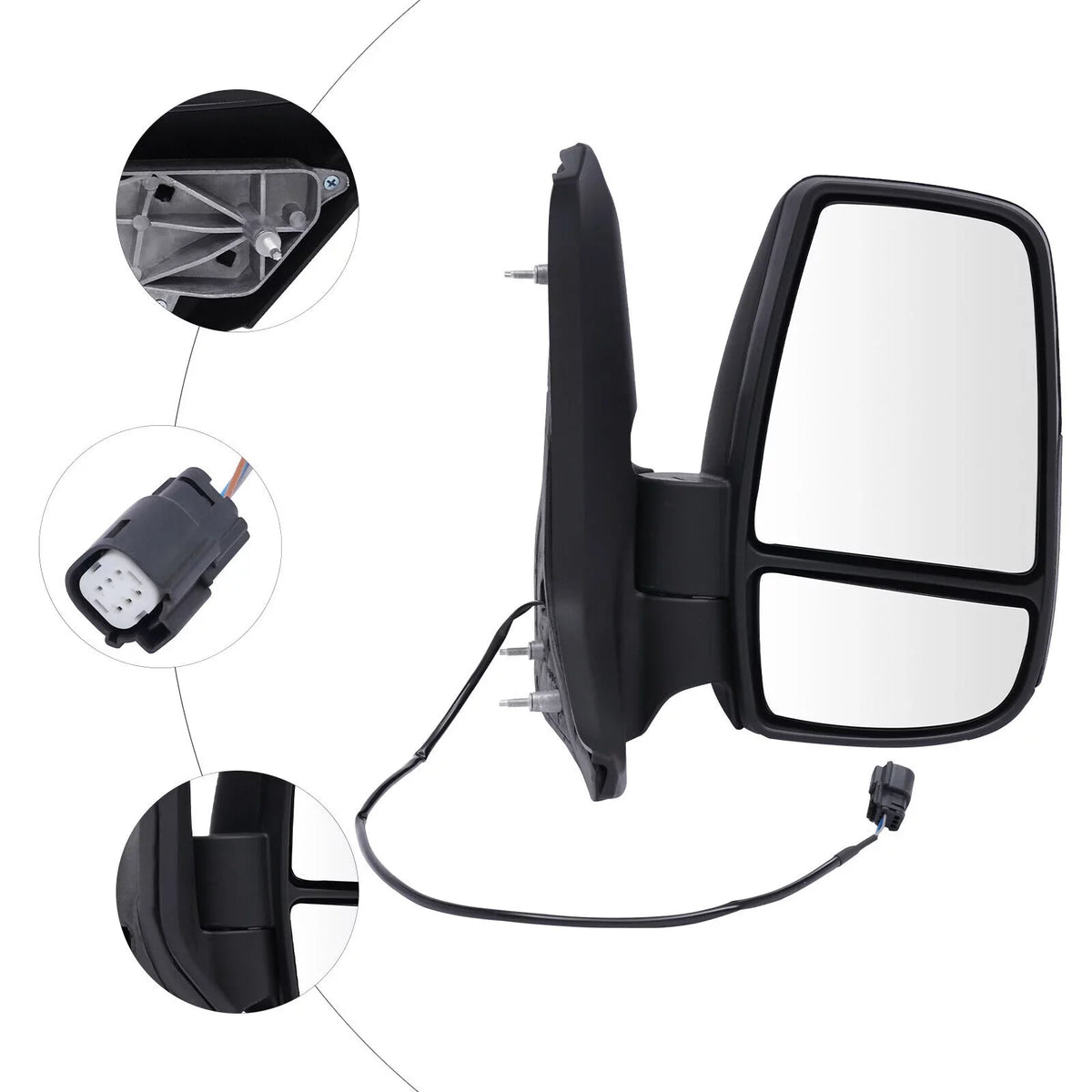 Fits for 2015-2022  Transit 150 250 350 Right Passenger Side Rear View Mirror Short Arm
