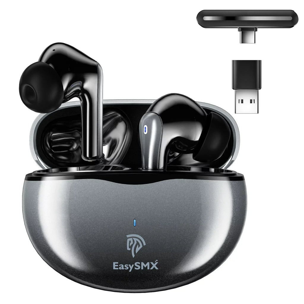 3-In-1 True Wireless Earbuds w/Mic Touch Control VR Gaming Headset, Hi-Fi Stereo Bluetooth 5.2 Headphones with Charging Case for PS4 PS5 Nintendo Switch,Ultra-low Latency,42H Playback,Waterproof