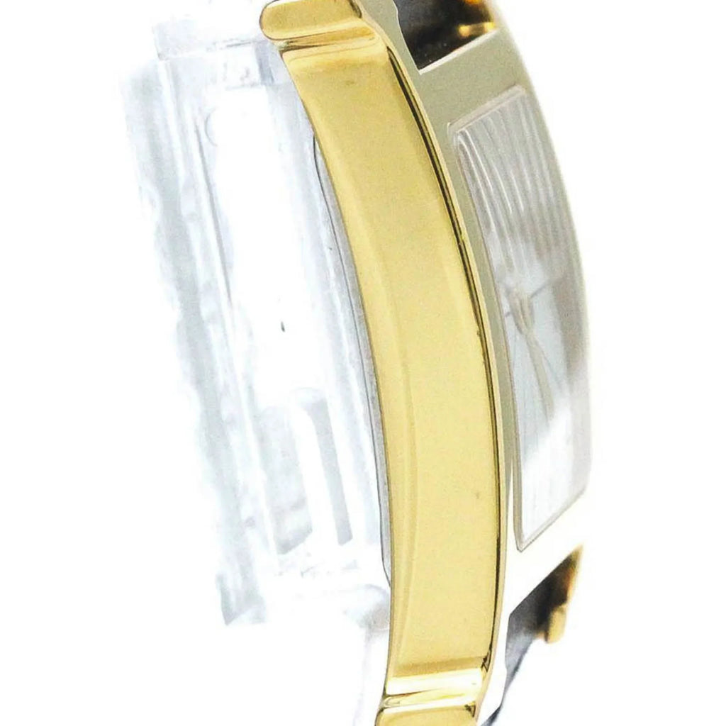 Pre-Owned HERMES H Watch Gold Plated Leather Quartz Mens Watch HH1.501 BF569965 (Good)