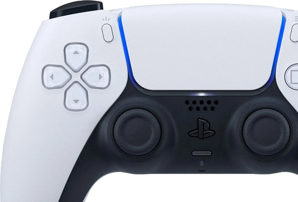 PlayStation 5, PS5 DualSense Wireless Controller - White Bundle With 2x Controllers + 6Ave Microfiber Cleaning Cloth