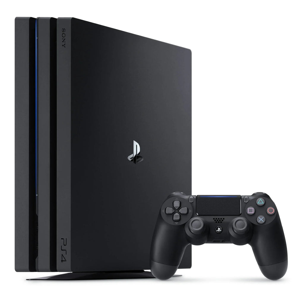 PlayStation 4 Pro 1TB Gaming Console Black with Charging Dock Headset Bolt Axtion Like New