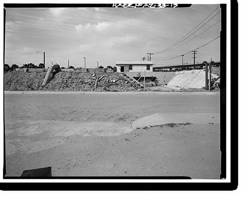 Historic Framed Print, Yuma Main Street moisture Treatment Plant, Jones Street at foot of Main Street, Yuma, Yuma County, AZ - 13, 17-7/8" x 21-7/8"
