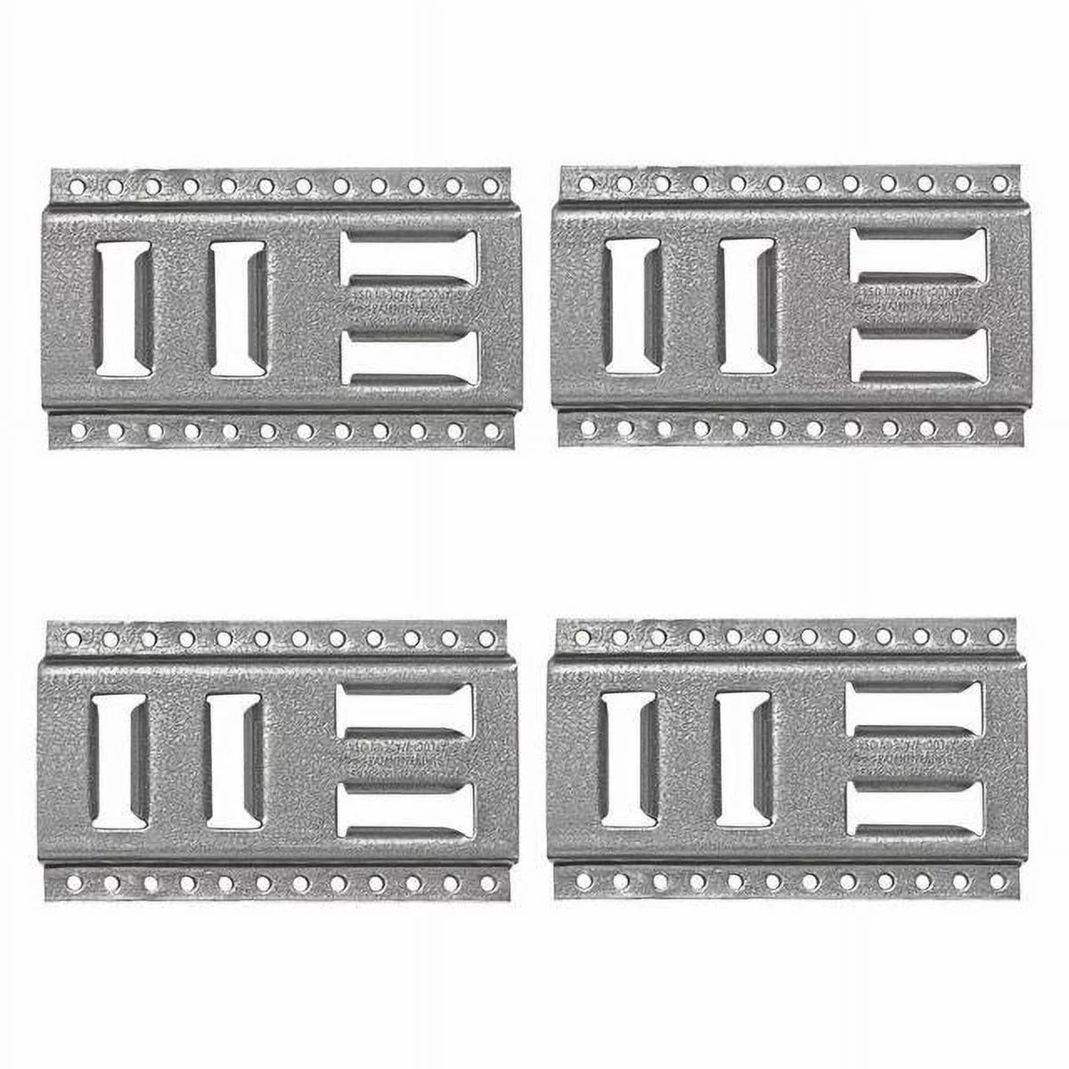 SNAP-LOC Fast-Track E-Track 8 Inch 4-Pack USA Galvanized Steel Horizontal Vertical, Logistic Tie-Down for Pickups, Trucks, Trailers